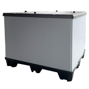 Caja de Paletización para Almacenamiento de Piezas Industriales, Equipo de Almacenamiento a Granel, Apilable, Plegable, de Altura Ajustable - Product Image 1