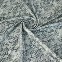 Tissu extensible en maille à imprimé serpent et sequins, tissu brodé brillant personnalisé pour robes de soirée et accessoires de mode