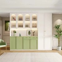 Armoire de chambre de luxe en MDF laqué sur mesure, style architectural, avec portes shaker en bois massif, pliable, durable et moderne