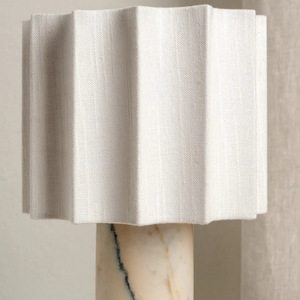 Italian Design Modern Minimalist Touch Marble Table Lamp Creative Pleated Cloth <strong>Cover</strong> Bedroom <strong>Headboard</strong> bar Decoration Desk Lamp - Product Image 6