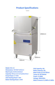 <span class=keywords><strong>Lave</strong></span>-<span class=keywords><strong>vaisselle</strong></span> électrique <span class=keywords><strong>professionnel</strong></span> en acier inoxydable pour restaurants, usage industriel, capacité de 10 couverts, écoénergétique - Product Image 2