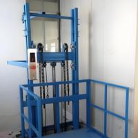 Neuer Jiuxin 500kg 3m Hubhöhe Kleiner Raum Wandmontierter Grubenloser Führungsschienen-Hydraulik-Lastenaufzug China Multi-Industrie Einzelhandel
