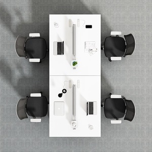 Scrivania Modulare Espandibile per Ufficio, Tavolo Moderno per 2 4 6 Persone con Armadietto Porta PC per Uffici Open Space - Product Image 2