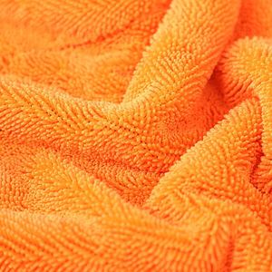 Serviette de lavage de voiture double couche bicolore 1200 g/m² en microfibre polyester douce et absorbante avec motif tressé fin pour un nettoyage efficace - Product Image 6