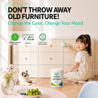 Vernis acrylique vert pour bois en gros, peintures à base d'eau pour la rénovation et le changement de couleur des meubles