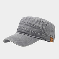 Casquette plate tactique vintage de haute qualité, design unique, casquette de cadet pour hommes, coton lavé commun, casquette de baseball olive