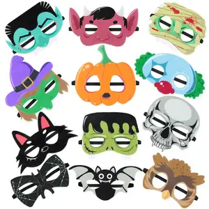 Костюмы на Хэллоуин, маска для вечеринки, косплей, черная тыква, фетровые маски на Хэллоуин для детей