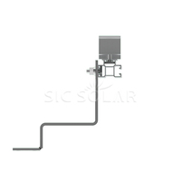 Système de montage solaire Toit en tuiles plates Rail en aluminium pour installation Pv Qualité supérieure Facile à monter