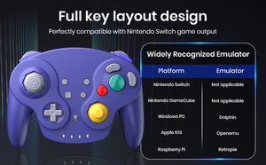 <span class=keywords><strong>2PCS</strong></span> 2,4G Controlador inalámbrico GameCube wkth USB y NGC Receptor para NGC Wii Switch Online Steam Windows <span class=keywords><strong>PC</strong></span> Mac Negro + Púrpura - Product Image 5