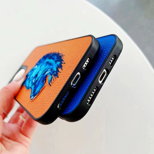 Tiger bordado en relieve para iphone series, nuevo lente rojo, todo incluido, cubierta de cabeza ESTÉREO - Product Image 6