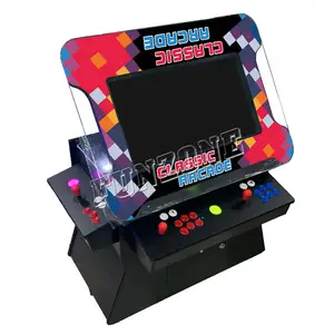 Diskon mesin Cocktail 4 pemain 3 sisi, Game Video Game Retro klasik 1162 dalam 1 meja Game