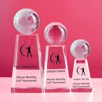 Trophée en cristal personnalisé en gros Quartz Global Earth Trophy Prix en verre vierge pour le Baseball Softball Fée Thème Souvenir Cadeau VIP