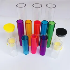 LANDU Large Diameter Clear Color Frosted Pipe Clear Extruded Color Acrylic Round Tube