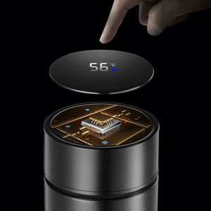 Bouteille isotherme personnalisée WW59 avec logo, 500 ml, affichage de la température LED, en acier inoxydable, bouteille d'eau intelligente avec filtre infuseur - Product Image 3