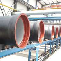 Tuyau d'eau en fonte ductile DN100-2000mm le plus populaire, revêtu de zinc et peint au bitume, pour le réseau d'eau potable municipal