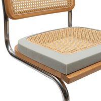 Chaise de salle à manger en rotin Cesca sur mesure 46x87x82cm, chaise cantilever en bois massif avec coussin en éponge, plusieurs options de couleurs personnalisées