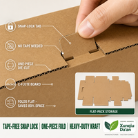 Boîtes d'expédition pliables en carton ondulé extra résistantes, impression personnalisée, emballage écologique recyclable pour la vente en gros de vêtements e-commerce