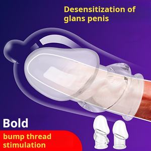 Jouets sexuels pour adultes TPE à couverture ouverte épaississant la couverture <span class=keywords><strong>de</strong></span> tête <span class=keywords><strong>de</strong></span> <span class=keywords><strong>tortue</strong></span> Caractéristiques d'isolation thermique Propriétés <span class=keywords><strong>de</strong></span> désensibilisation Anneaux <span class=keywords><strong>de</strong></span> pénis - Product Image 3