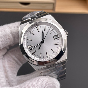 Montre mécanique automatique pour homme haut de gamme en acier inoxydable 4500V, cadran argenté classique, étanche, anti-reflet - Product Image 5