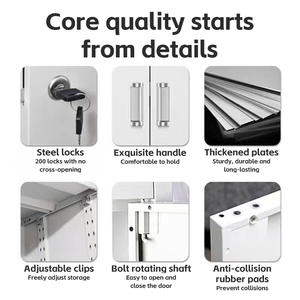 Archivador <span class=keywords><strong>de</strong></span> Oficina <span class=keywords><strong>de</strong></span> Acero <span class=keywords><strong>de</strong></span> Diseño Moderno Desmontable con Almacenamiento Personalizable para Uso Escolar y en Gimnasios - Product Image 5
