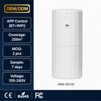 Diffuseur de parfum mural 130ml WiFi Bluetooth App 3 minuteurs Anti-séchage Moins de 30dB 100-240V Prise US EU UK Hôtel Maison OEM Blanc