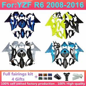 Kit de carénage complet moulé par injection pour moto, compatible avec Yamaha YZF R6 YZF-R6 2008 - 2016 2009 2010, carénages en plastique - Product Image 3