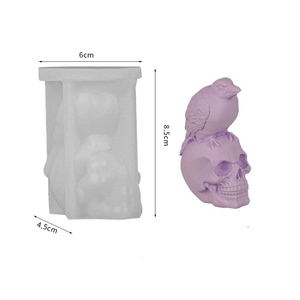 Festival de Halloween 3D pájaro <span class=keywords><strong>Cuervo</strong></span> cera molde de silicona para DIY artesanía hecha a mano resina yeso vela molde de silicona - Product Image 2