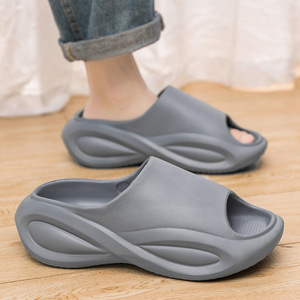Pantuflas Unisex con Punta Abierta, Suela Gruesa de EVA Antideslizante, Tacón de 4 cm, para Uso en Interiores y Exteriores, Verano - Product Image 4