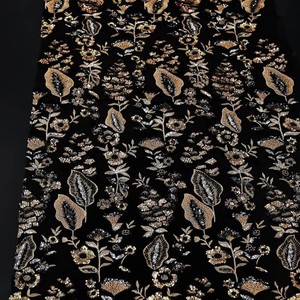 Veste Cheongsam en tissu tricoté enduit de <span class=keywords><strong>PVC</strong></span> avec broderie de sequins en velours et motifs à pois et à carreaux en stock - Product Image 3