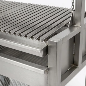 Parrilla Argentina Portátil de Acero Inoxidable 201 de Alta Resistencia, Barbacoa Santa María con Parrilla de Altura Ajustable para Catering al Aire Libre - Product Image 3