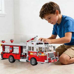 Camión <span class=keywords><strong>de</strong></span> Bomberos <span class=keywords><strong>de</strong></span> Juguete <span class=keywords><strong>para</strong></span> Niños, Ensamblaje DIY, Vehículo <span class=keywords><strong>de</strong></span> Ingeniería Urbana, Camión <span class=keywords><strong>de</strong></span> Rescate, Modelo <span class=keywords><strong>de</strong></span> Bloques <span class=keywords><strong>de</strong></span> Construcción - Product Image 5