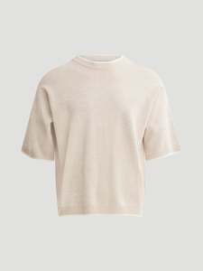 Ensemble de t-shirts en tricot de coton à manches courtes pour hommes, à la mode simple et personnalisée - Product Image 6