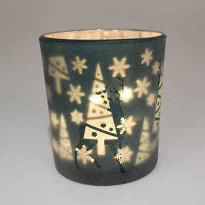 <span class=keywords><strong>En</strong></span> gros personnalisé noël led <span class=keywords><strong>en</strong></span> <span class=keywords><strong>verre</strong></span> coloré décoration bougie chauffe-plat porte-gobelet moderne - Product Image 2