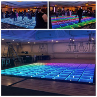 Interaktive LED-Tanzbodenplatten RGB 3D-Spiegelpaneele für DJ Disco Nachtclub Hochzeit Party Bühne und Event-Vermietung