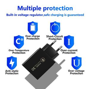 3A carga rápida para teléfono móvil 3,0 USB <span class=keywords><strong>cargador</strong></span> de pared de alimentación rápida EU UK US adaptador de enchufe para <span class=keywords><strong>Samsung</strong></span> <span class=keywords><strong>A51</strong></span> A71 IPhone 11 Xr Xiaomi Mi 10 - Product Image 2