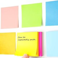 Bloc de Notas Adhesivas Fáciles de Pegar para Estudio, Trabajo y Vida Diaria, Notas Adhesivas de 3x3, Personalizadas, 50, 100, 200 Hojas, Blocs de Notas Coloridos