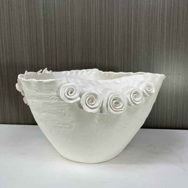 Luxury Home Decor Handicraft ceramic tray for flower pot and Nordic