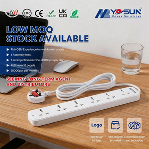 <span class=keywords><strong>Regleta</strong></span> de Enchufes Universal de 6 Tomas Tipo UK, 10A, con Indicador, Cable de 5m, <span class=keywords><strong>para</strong></span> Hogar y Oficina - Product Image 1