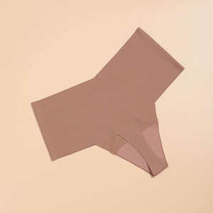 Women's Invisible V String <strong>Tanga</strong> High Waist Sexy Solid Breathable Seamless Knitted Ice Silk Thong <strong>Panties</strong> - Product Image 5