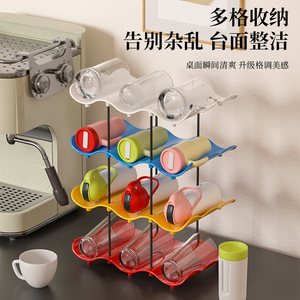 Support à tasses multi-niveaux en forme de vague, 4 couches, porte-gobelets sur pied, organisateur d'ustensiles de cuisine - Product Image 3