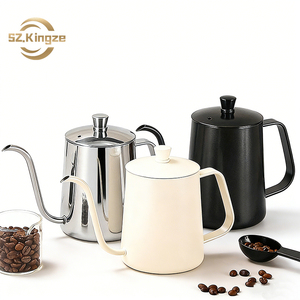 Cafetera <span class=keywords><strong>de</strong></span> Cuello <span class=keywords><strong>de</strong></span> Cisne Kingze <span class=keywords><strong>de</strong></span> 250ML/350ML/600ML, Portátil, para Verter sobre la Taza, para el Hogar, Campamento, Cafetería, Barista - Product Image 1