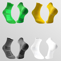 Chaussettes de sport en coton pour adultes, chaussettes de compression athlétiques, chaussettes de sport en coton pour le cyclisme, la randonnée, le football