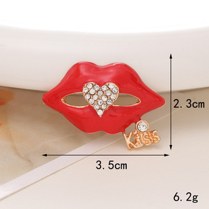 Designer Metall Luxus Bling Lippen Lippenstifte benutzer definierte Strass Legierung Designer Metall Marke Schuh Charms für Clog Schuhe Dekoration - Product Image 5
