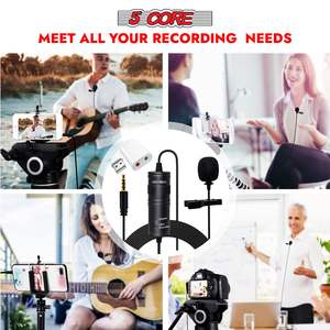 Micrófono Lavalier omnidireccional DB profesional de 5 núcleos, micrófono de solapa con Clip de 3,5mm para teléfono inteligente, cámara DSLR, accesorio para PC - Product Image 6