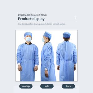 Commercio all'ingrosso monouso livello 2 <span class=keywords><strong>SMS</strong></span> PP PE blu adulto-applicabili camici chirurgici EOS tipo isolamento abbigliamento disinfettante <span class=keywords><strong>Sterile</strong></span> - Product Image 3