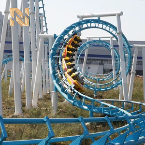 Montañ<span class=keywords><strong>a</strong></span> Rusa Gigante de 16 Asientos, 90kw, Pista de 500m, Velocidad Máxima de 70km/h, Acero FRP, Color Personalizado, Atracción de Parque de Diversiones, 120s de Funcionamiento Continuo - Product Image 5