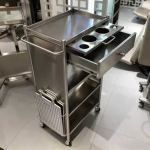 Carrito de Belleza Multifuncional para Salón de Belleza, Carrito de Peluquería de Acero Inoxidable Reforzado, Carrito de Servicio para Peluquería - Product Image 3