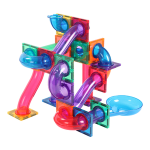 100 pezzi di marmo mattonelle magnetiche giocattolo educativo di marmo palla corsa magnetico costruzione mattonelle giocattolo Set - Product Image 5