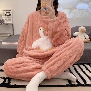 Pijamas <span class=keywords><strong>de</strong></span> Invierno para Mujer, Suaves <span class=keywords><strong>de</strong></span> Felpa <span class=keywords><strong>de</strong></span> Coral, Manga Larga, Dibujos Animados, Franela Gruesa, Holgadas, Casuales para el Hogar, <span class=keywords><strong>Hello</strong></span> <span class=keywords><strong>Kitty</strong></span> - Product Image 6