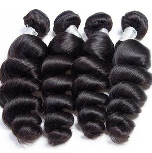 Paquets de tissage de cheveux alignés avec cuticules bouclées en vrac vietnamiennes 100% paquet de vague de corps avec fermeture <span class=keywords><strong>frontale</strong></span> Extensions de cheveux humains - Product Image 1